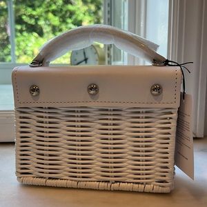 Wicker Wings White Mini Kuai Bag